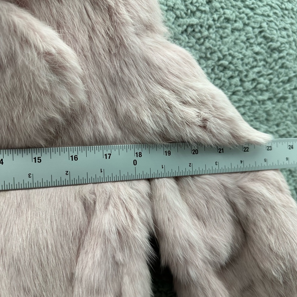 XOXO Vintage Coat Blush Rabbit Fur Coat SZ M - Picture 16 of 17